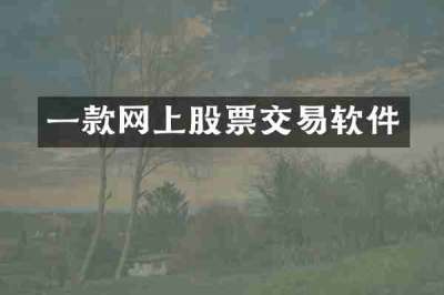 一款网上股票交易软件