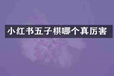 小红书五子棋哪个真厉害