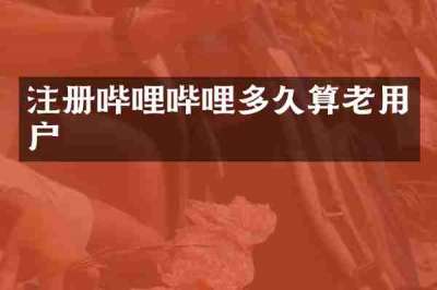 注册哔哩哔哩多久算老用户