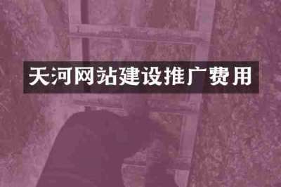天河网站建设推广费用