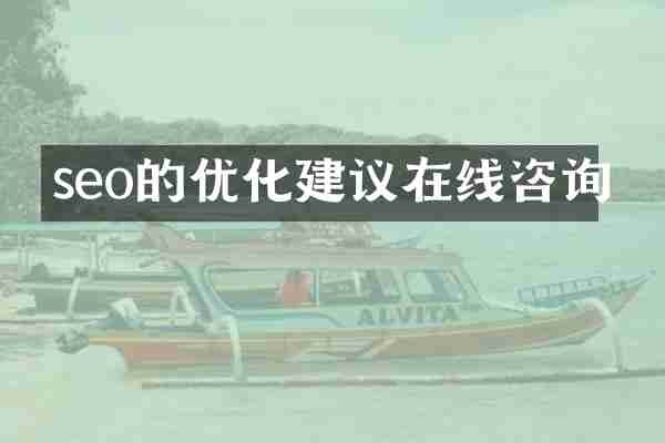 seo的优化建议在线咨询