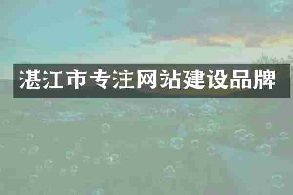 湛江市专注网站建设品牌