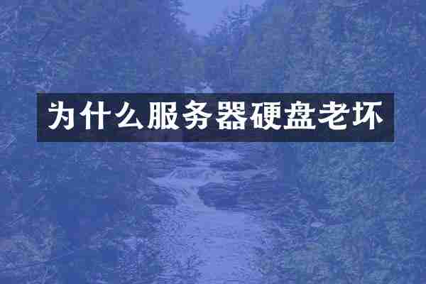 为什么服务器硬盘老坏
