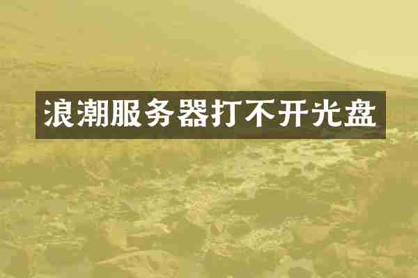浪潮服务器打不开光盘