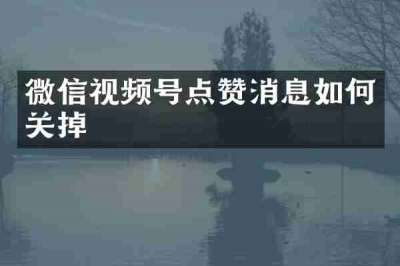 微信视频号点赞消息如何关掉