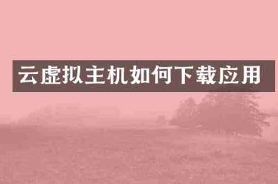 云虚拟主机如何下载应用