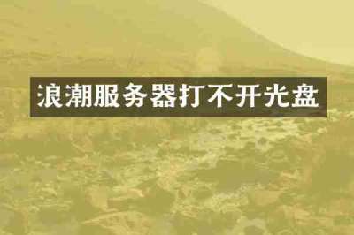 浪潮服务器打不开光盘