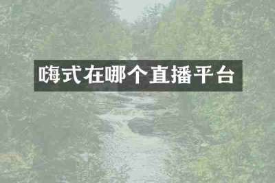 嗨式在哪个直播平台