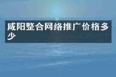 咸阳整合网络推广价格多少