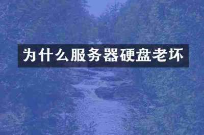 为什么服务器硬盘老坏