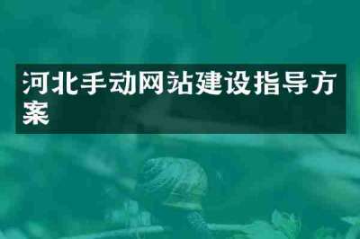 河北手动网站建设指导方案