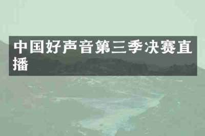 中国好声音第三季决赛直播