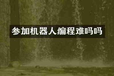 参加机器人编程难吗吗