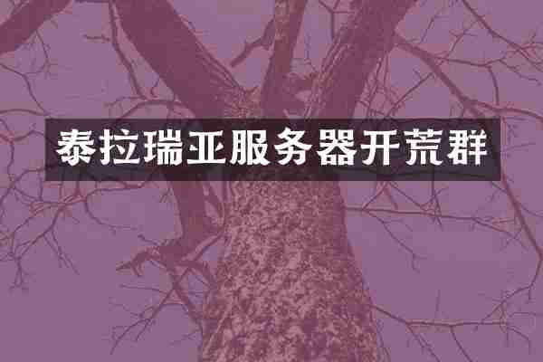 泰拉瑞务器开荒群