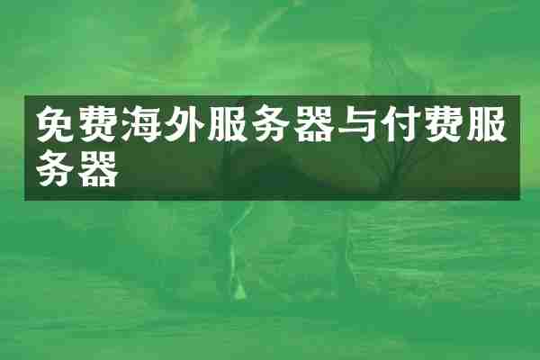 免费海外服务器与付费服务器