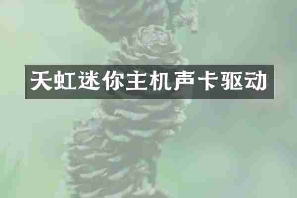 天虹迷你主机声卡驱动