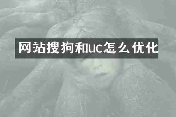 网站搜狗和uc怎么优化