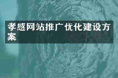 孝感网站推广优化建设方案