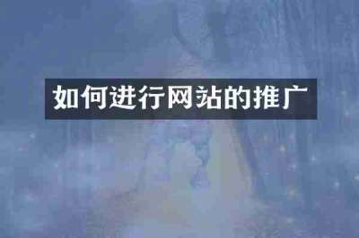 如何进行网站的推广