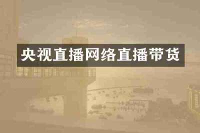 央视直播网络直播带货
