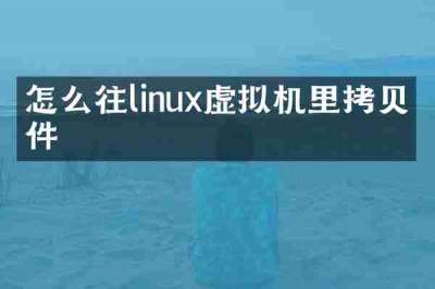 怎么往linux虚拟机里拷贝文件