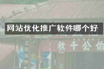 网站优化推广软件哪个好