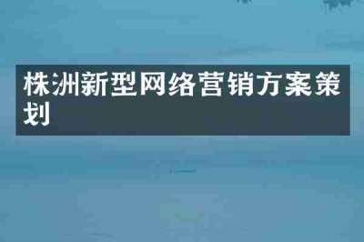 株洲新型网络营销方案策划