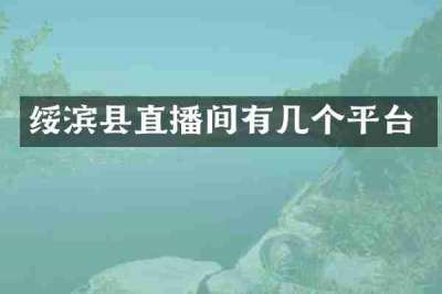 绥滨县直播间有几个平台