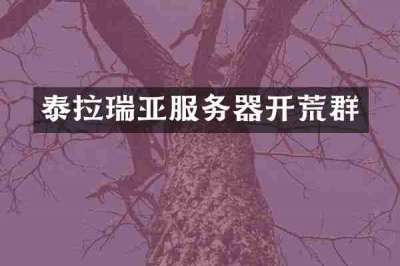 泰拉瑞亚服务器开荒群