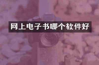 网上电子书哪个软件好