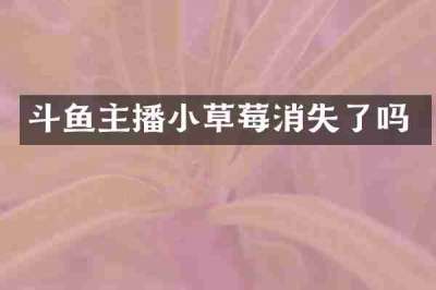 斗鱼主播小草莓消失了吗