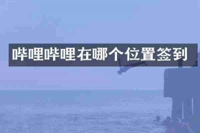 哔哩哔哩在哪个位置签到