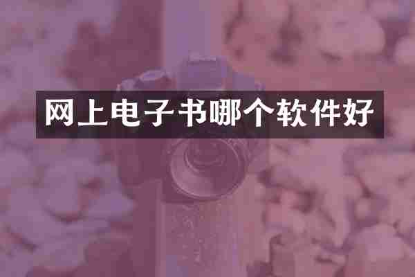 网上电子书哪个软件好