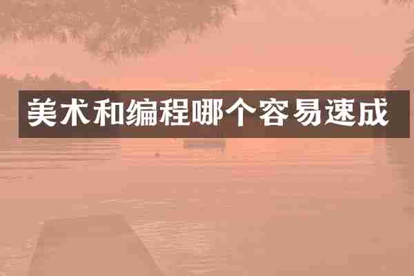 美术和编程哪个容易速成