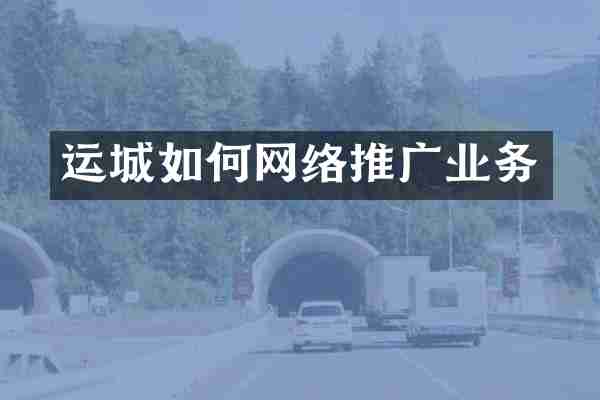运城如何网络推广业务