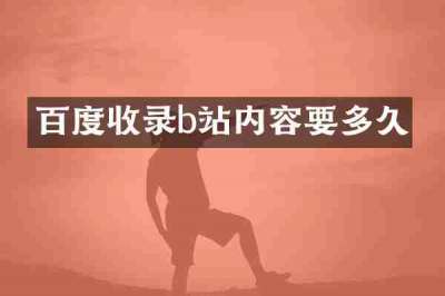 百度收录b站内容要多久