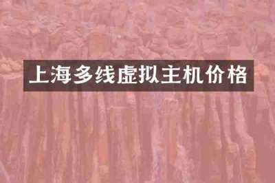 上海多线虚拟主机价格