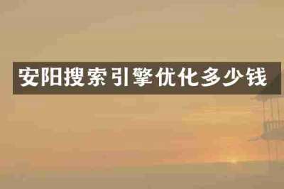 安阳搜索引擎优化多少钱