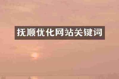抚顺优化网站关键词