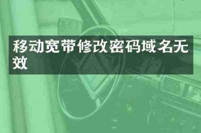移动宽带修改密码域名无效