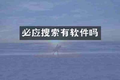 必应搜索有软件吗