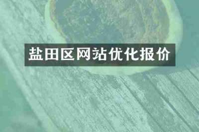 盐田区网站优化报价