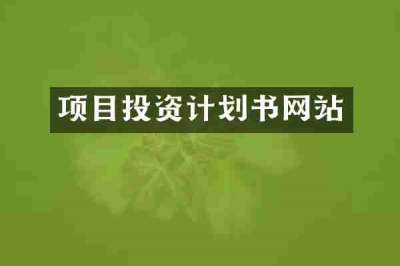 项目投资计划书网站