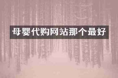 母婴代购网站那个最好