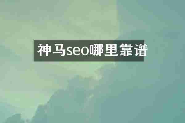 神马seo哪里靠谱