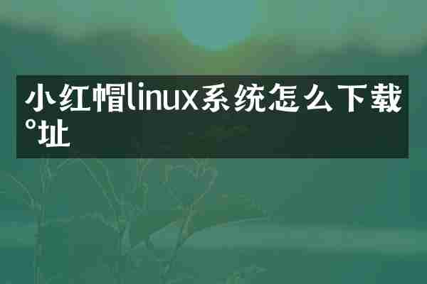 小红帽linux系统怎么下载地址