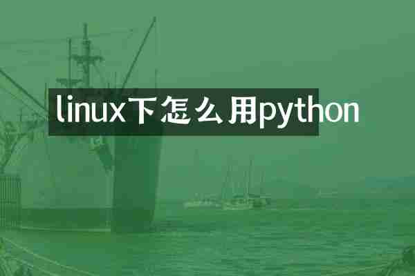 linux下怎么用python