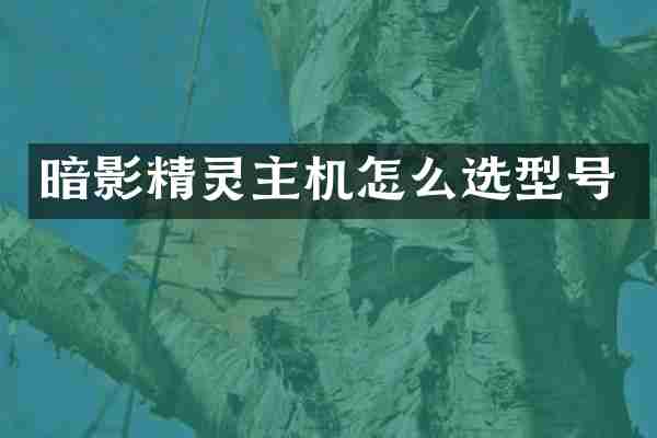 暗影精灵主机怎么选型号