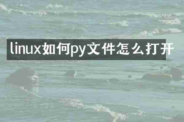linux如何py文件怎么打开