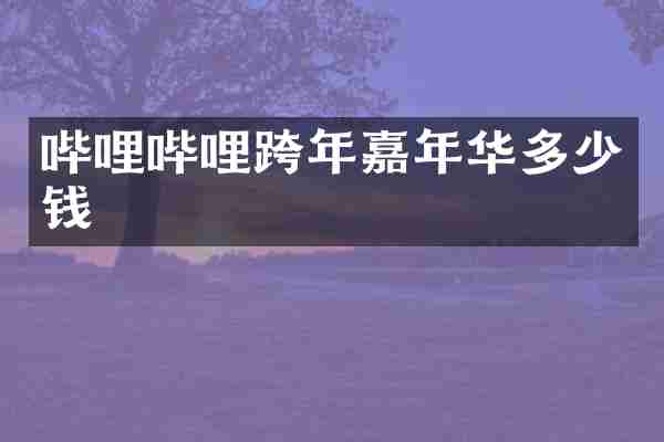 哔哩哔哩跨年嘉年华多少钱